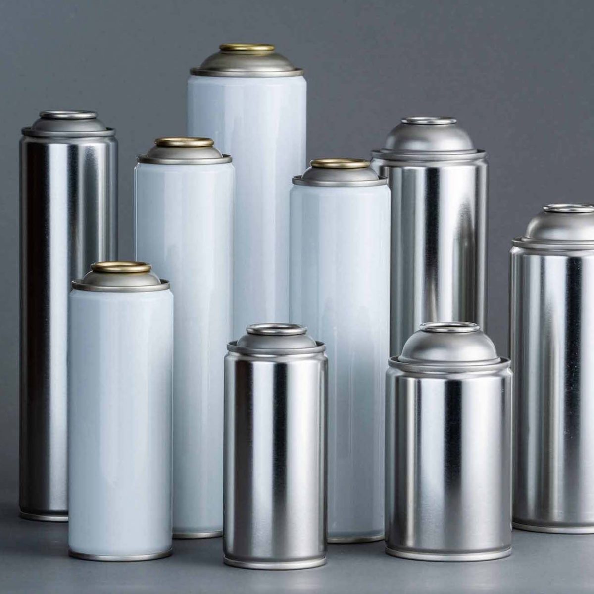 Aerosol cans for personal care and industrial use