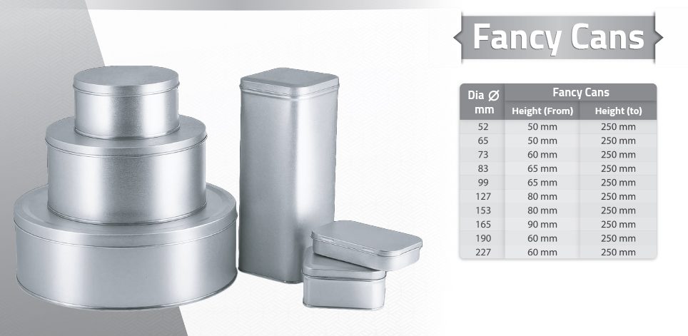 Fancy decorative tins